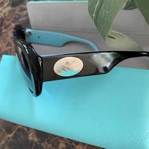 Women’s Tiffany &Co color splash oval sunglasses.